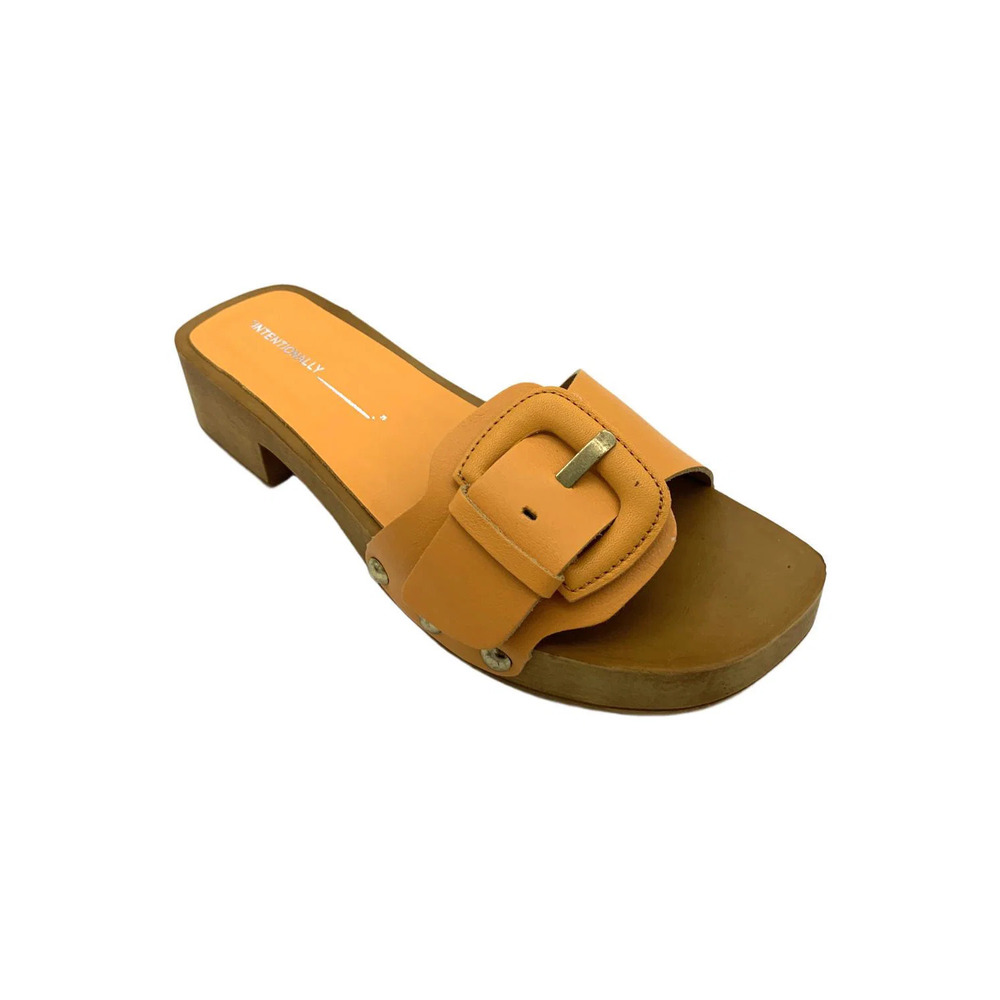 INTENTIONALLY BLANK Buckle Clog Sandals Mar Mandarin - Medium